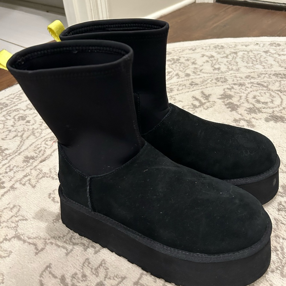 UGG Black and Yellow Platform Winter Boots